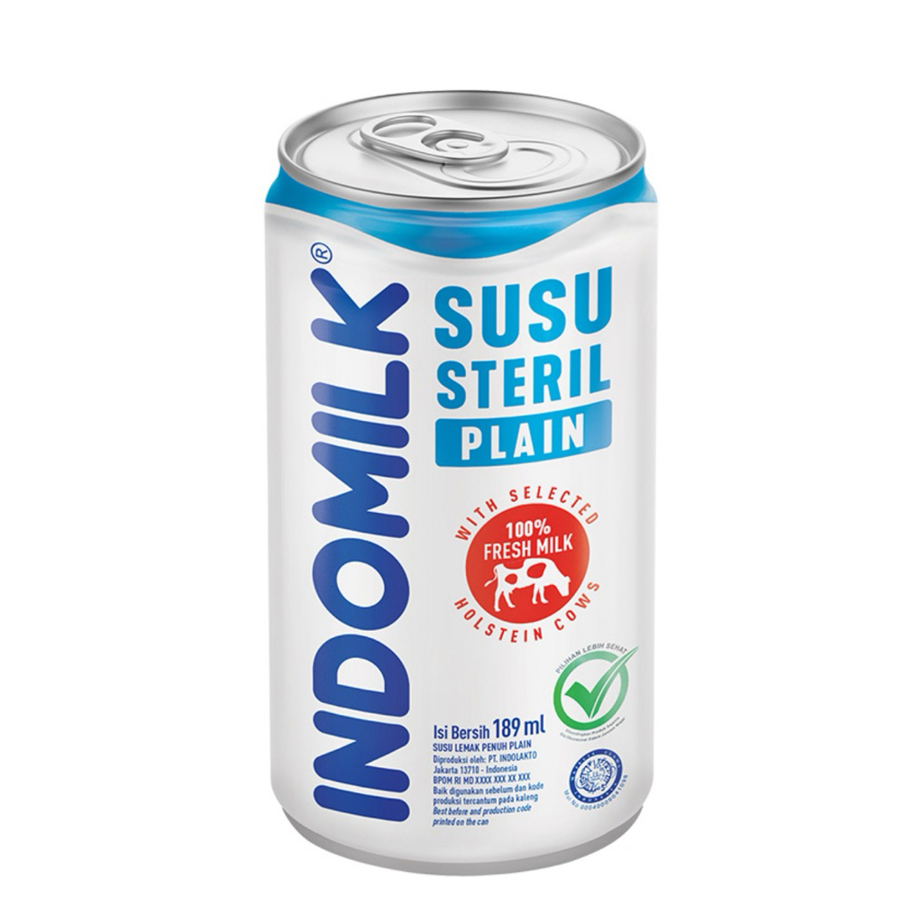 

Indomilk Susu steril kaleng 189 Ml
