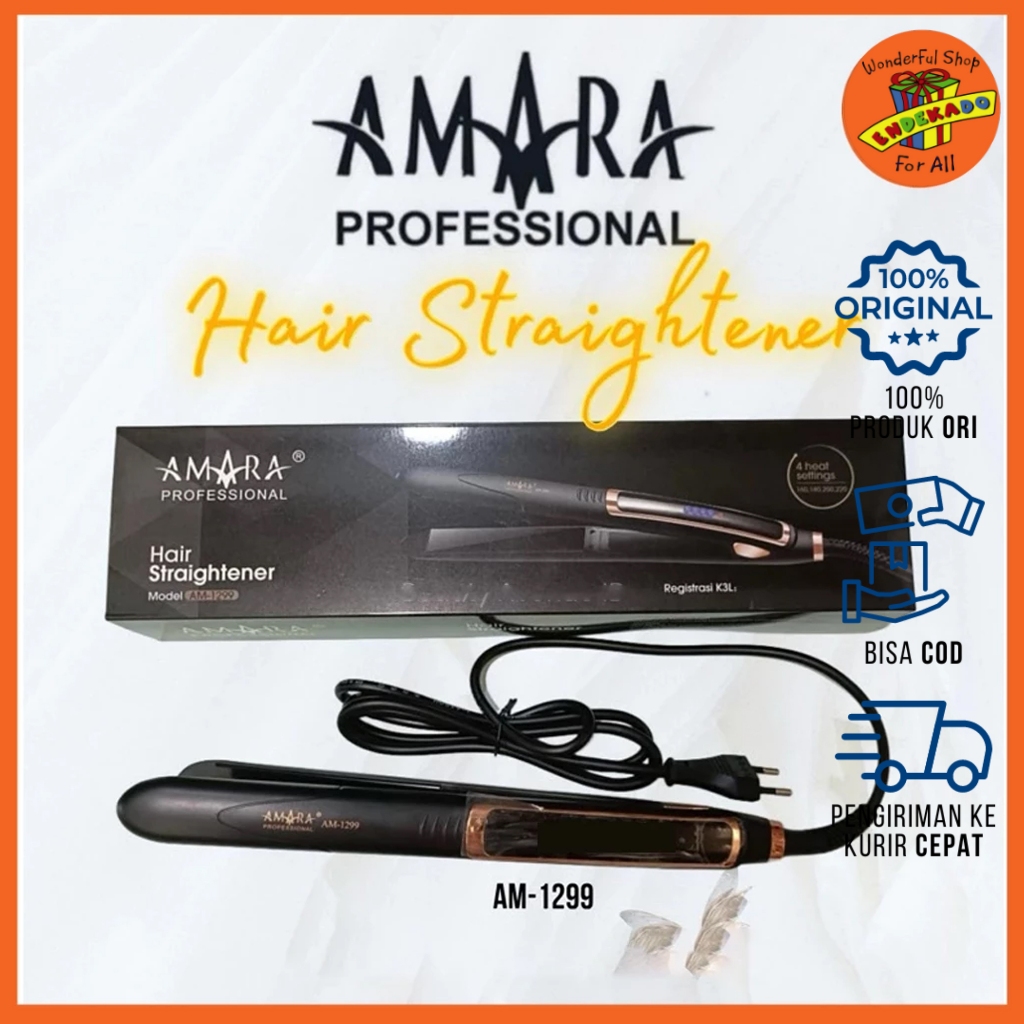 AMARA Professional Hair Straightener AM-1299 - Catokan Rambut AM1299