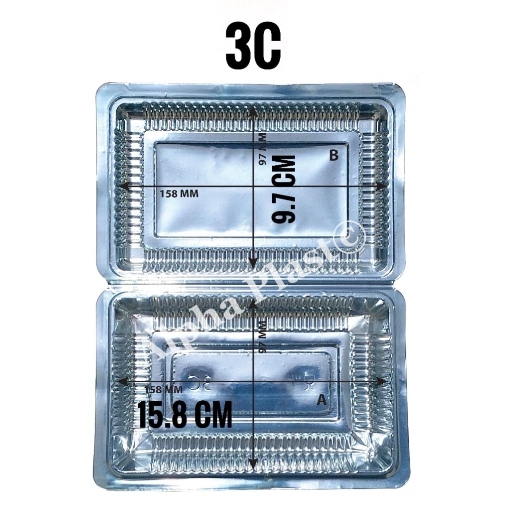 ALPHAPLAST - ISI 100 PCS / Mika 3C / Mika Kue / Mika Makanan