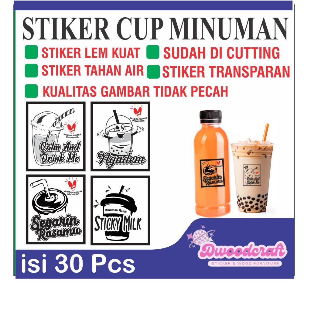 

Stiker Label Minuman Kekinian | Stiker Cup Botol Dan Standing Pouch