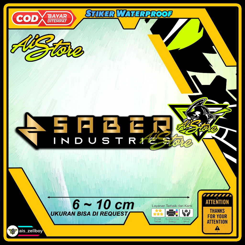 Stiker Saber Industries Aistore78