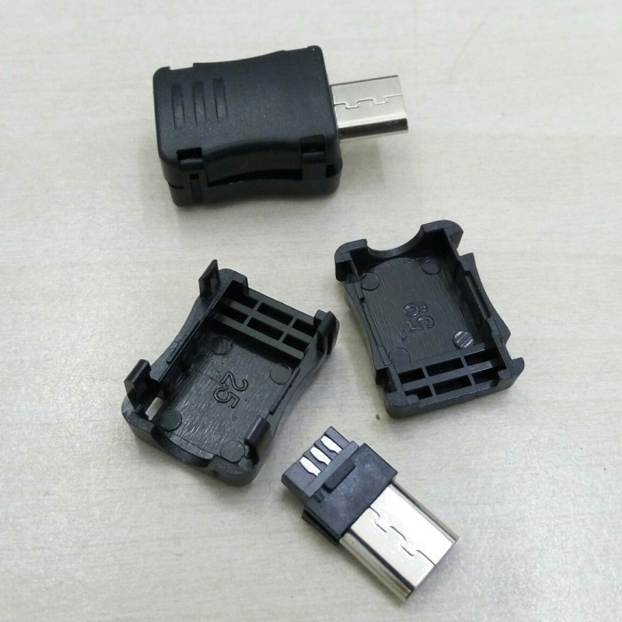Socket Jack USB Micro Male Connector Kepala Jack Male MIcro USB