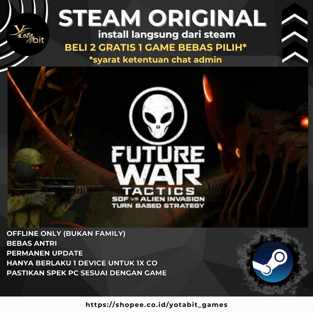 Future War Tactics: SOF vs Alien Invasion Turn-Based Strategy PC Game Original Offline