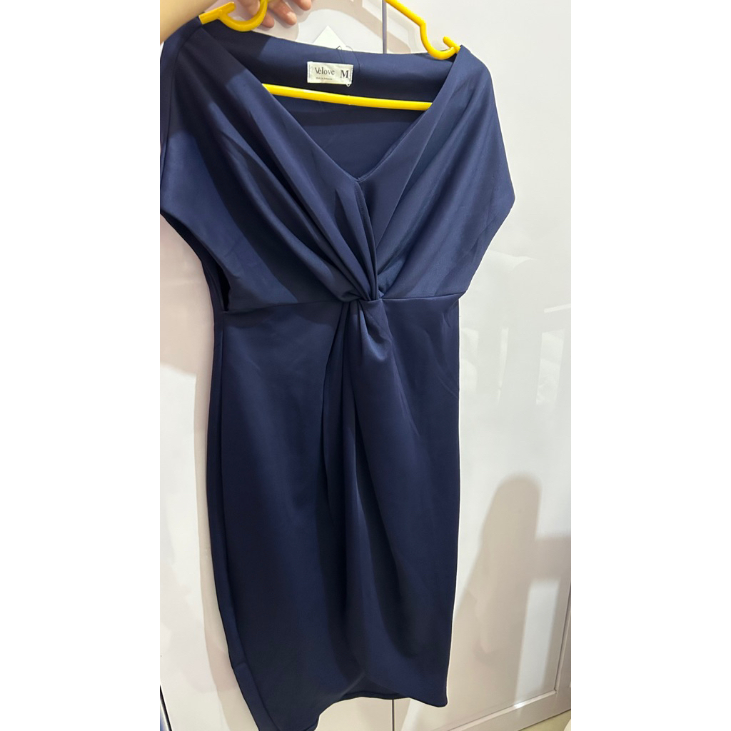 PARTY DRESS NAVY SIZE M