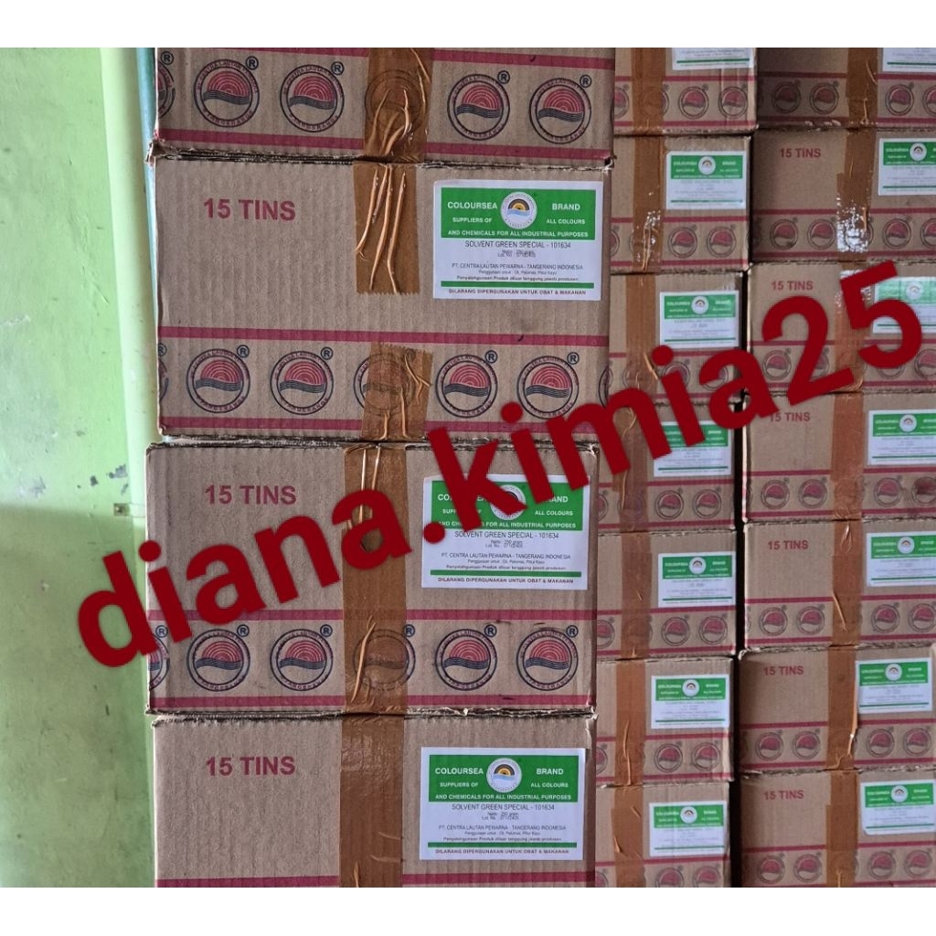 

Pewarna Minyak Solvent Green Spc 101634 Coloursea Powder Kemasan 1 dus isi 15 kaleng. Harga Paling MURAH