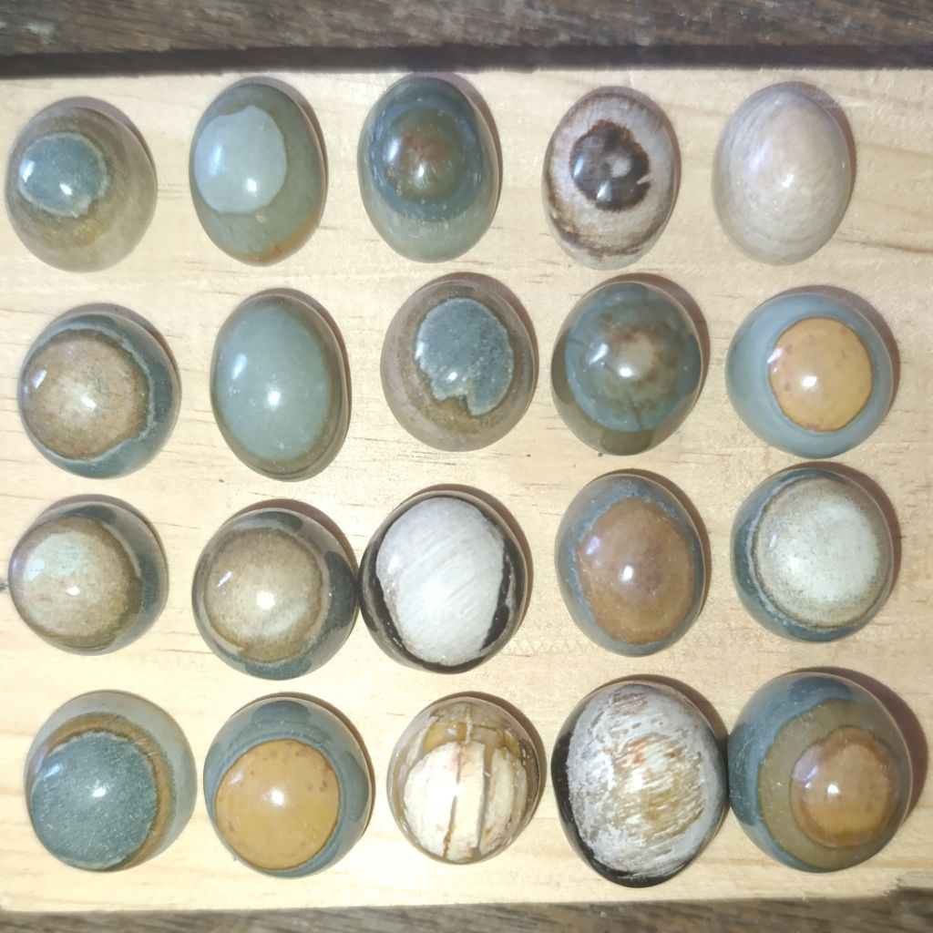 LS 39 Batu Lepasan Jasper Model Mata Dewa Asli Alam Natural Untuk Mata Cincin Liontin dll