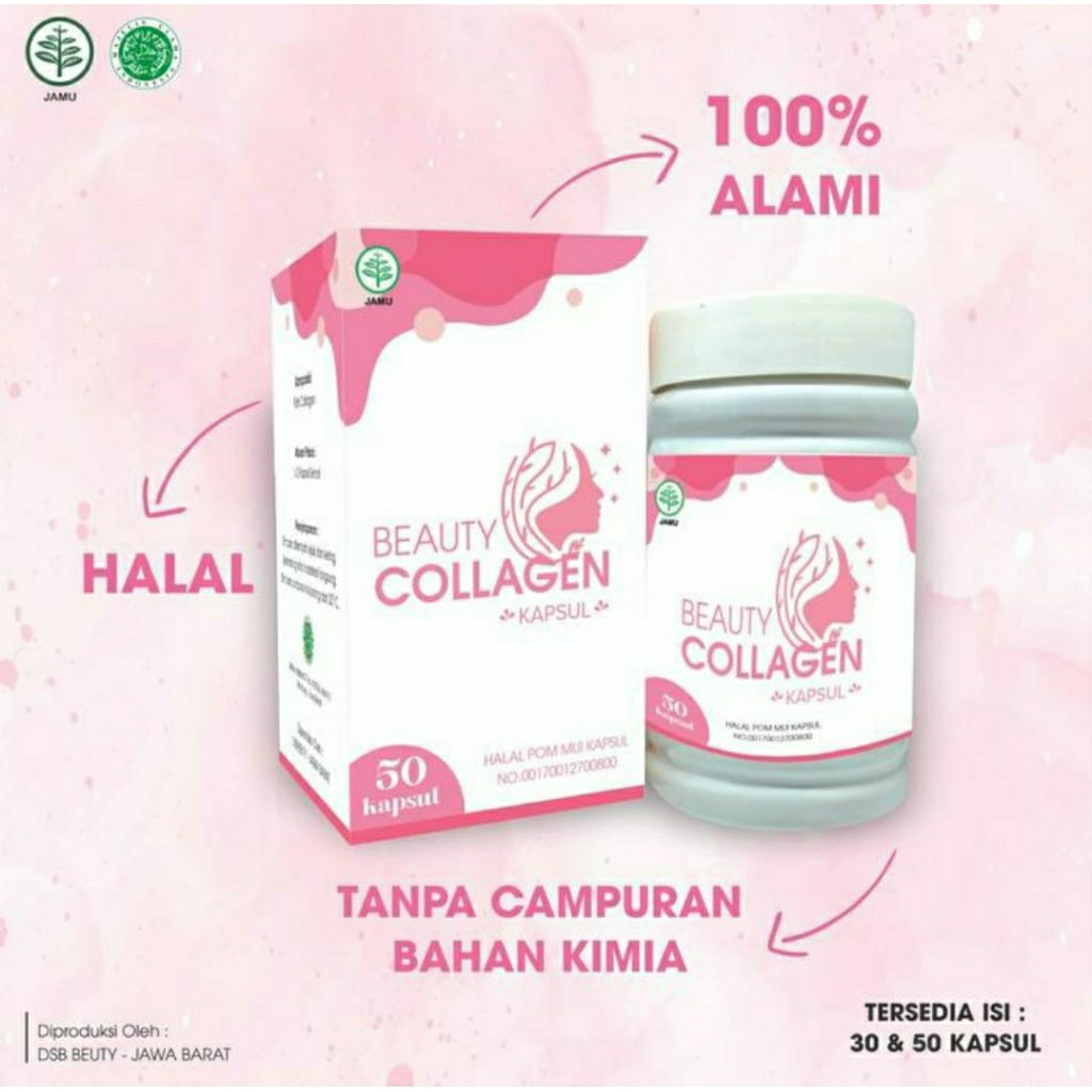 BPOM Kapsul beauty collagen nutrisi Kecantikan Kolagen Ash Shihhah 50 Kapsul