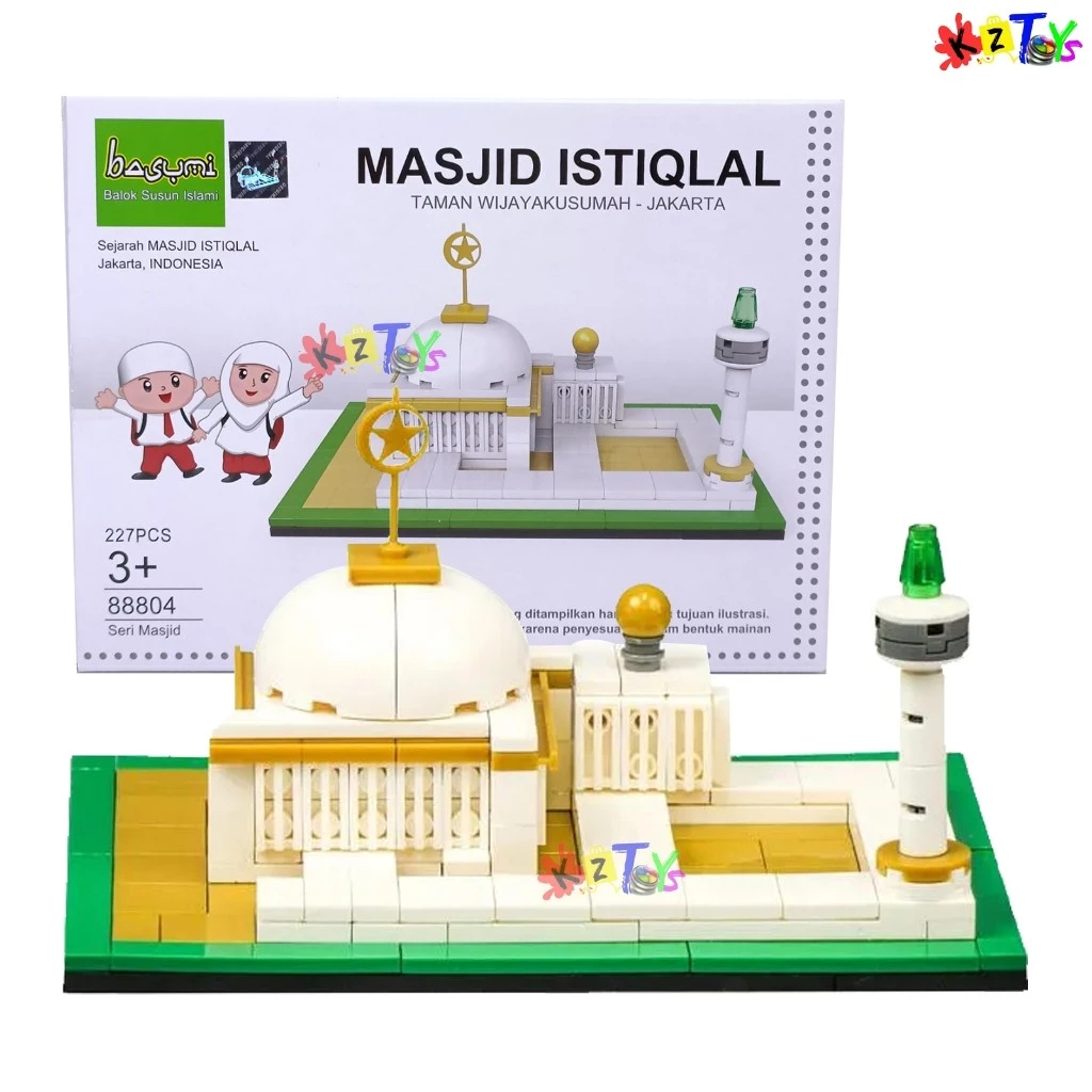 Mainan Anak Block Susun Masjid Istiqlal / Mainan Anak Susun Balok Basumi Masjid Istiqlal / Mainan Ba