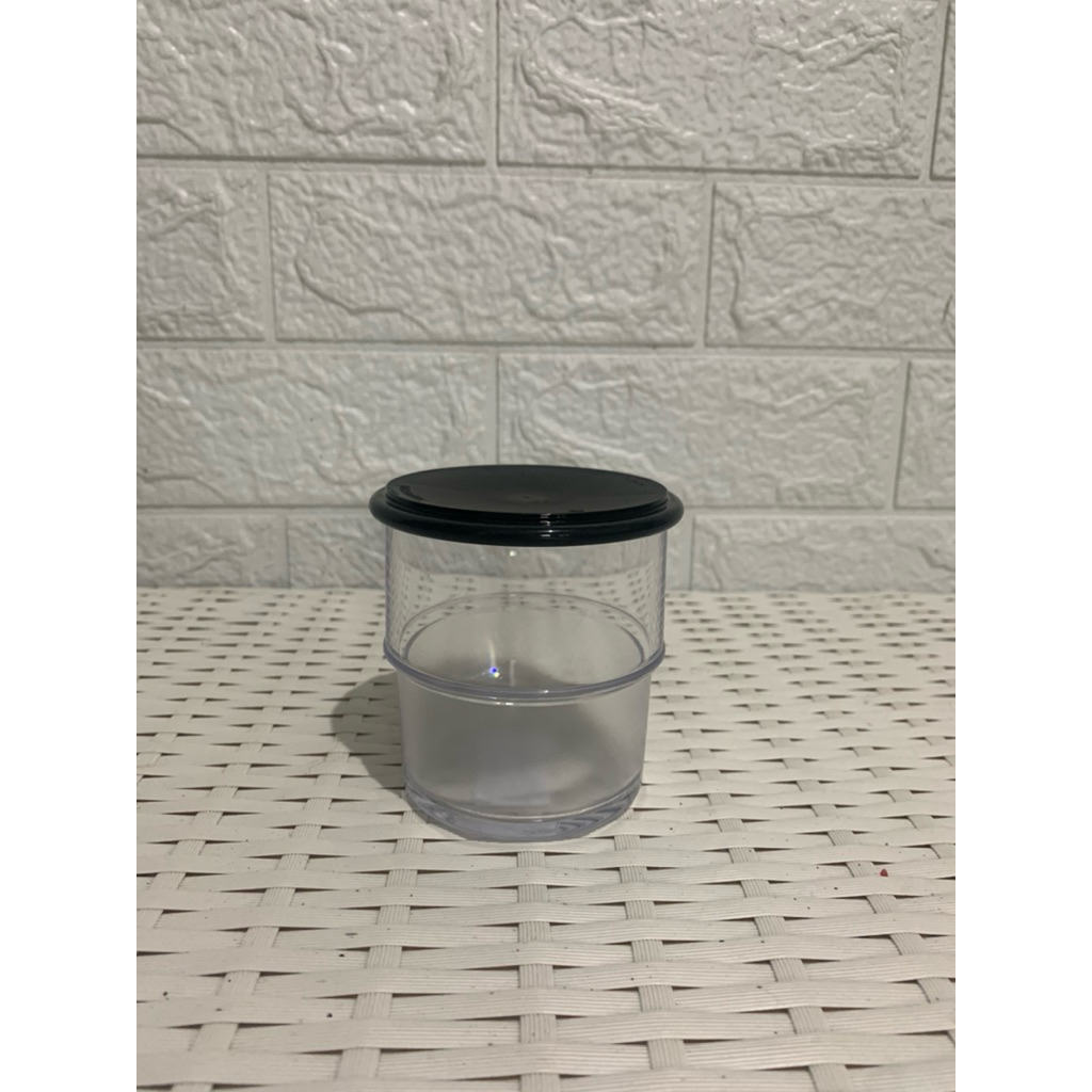 GELAS TRANSPARANT BERTUTUP AESTHETIC TUPPERWARE