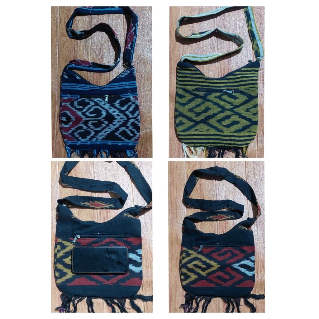 Tas Selempang Tenun Etnik Kecil Mini Motif Ethnic Lombok Toraja Dayak Kalimantan Bali NTT
