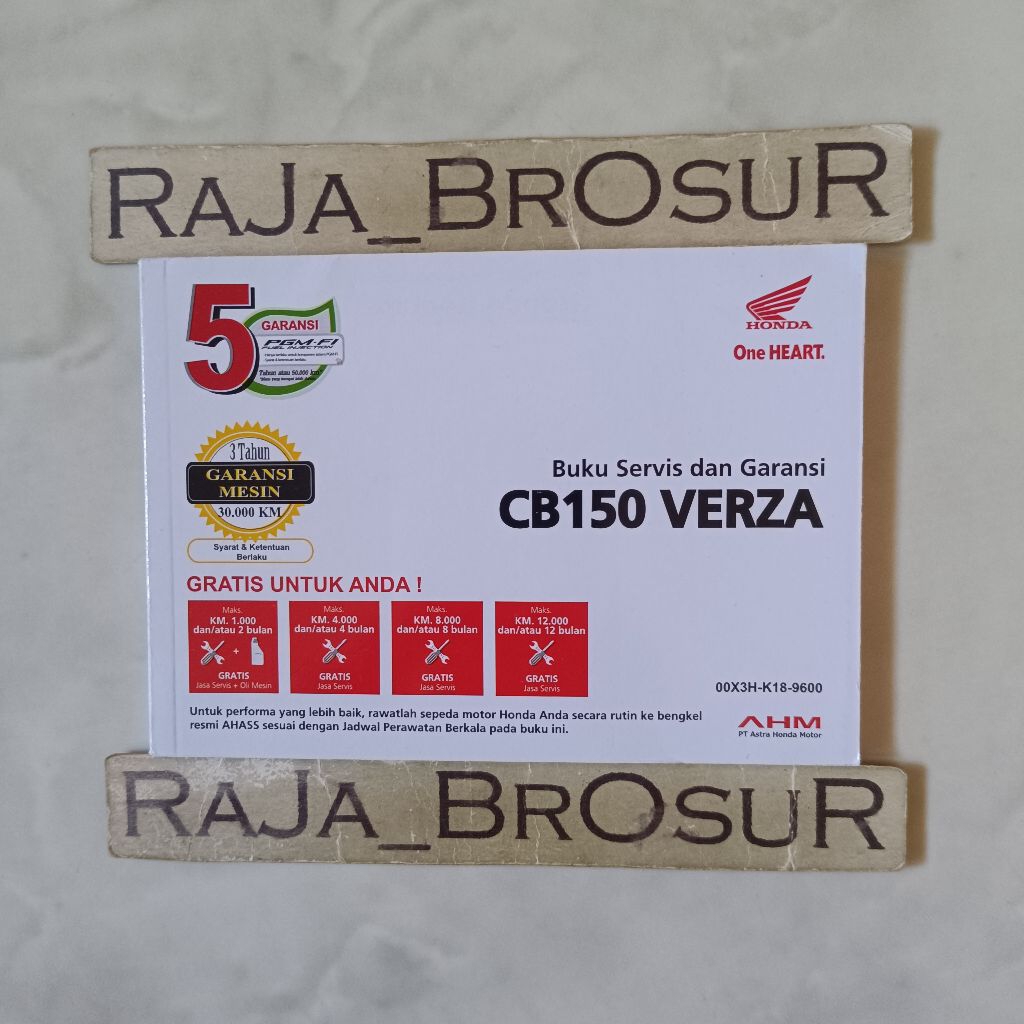Buku servis dan garansi Manual Book Honda CB 150 CB150 Verza K18 K18H Verza 2018-2022