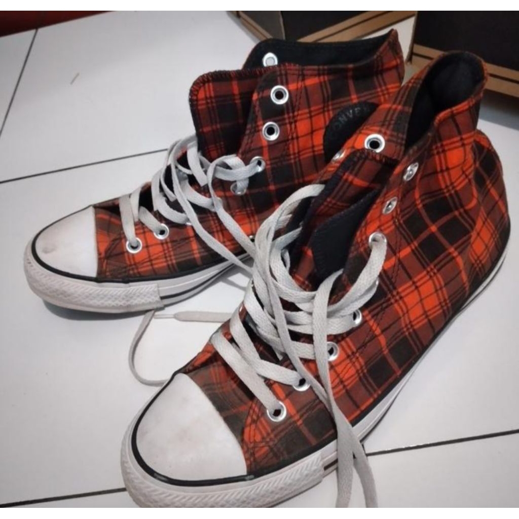 Converse All Star Chuck Taylor Flannel Flanel Bright Poppy Second Size 42