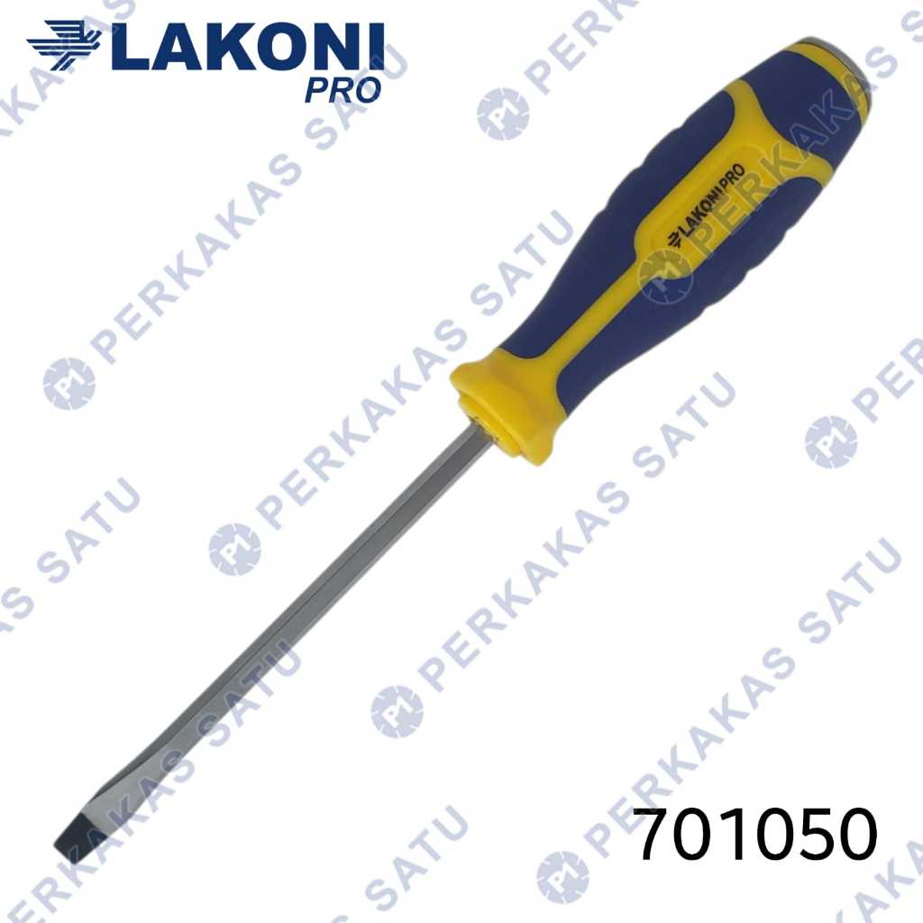 OBENG TPR KETOK TEMBUS GAGANG KARET 5" - MINUS LAKONI PRO 701050 JETJO TOOLS TPR GO-THRU SCREWDRIVER