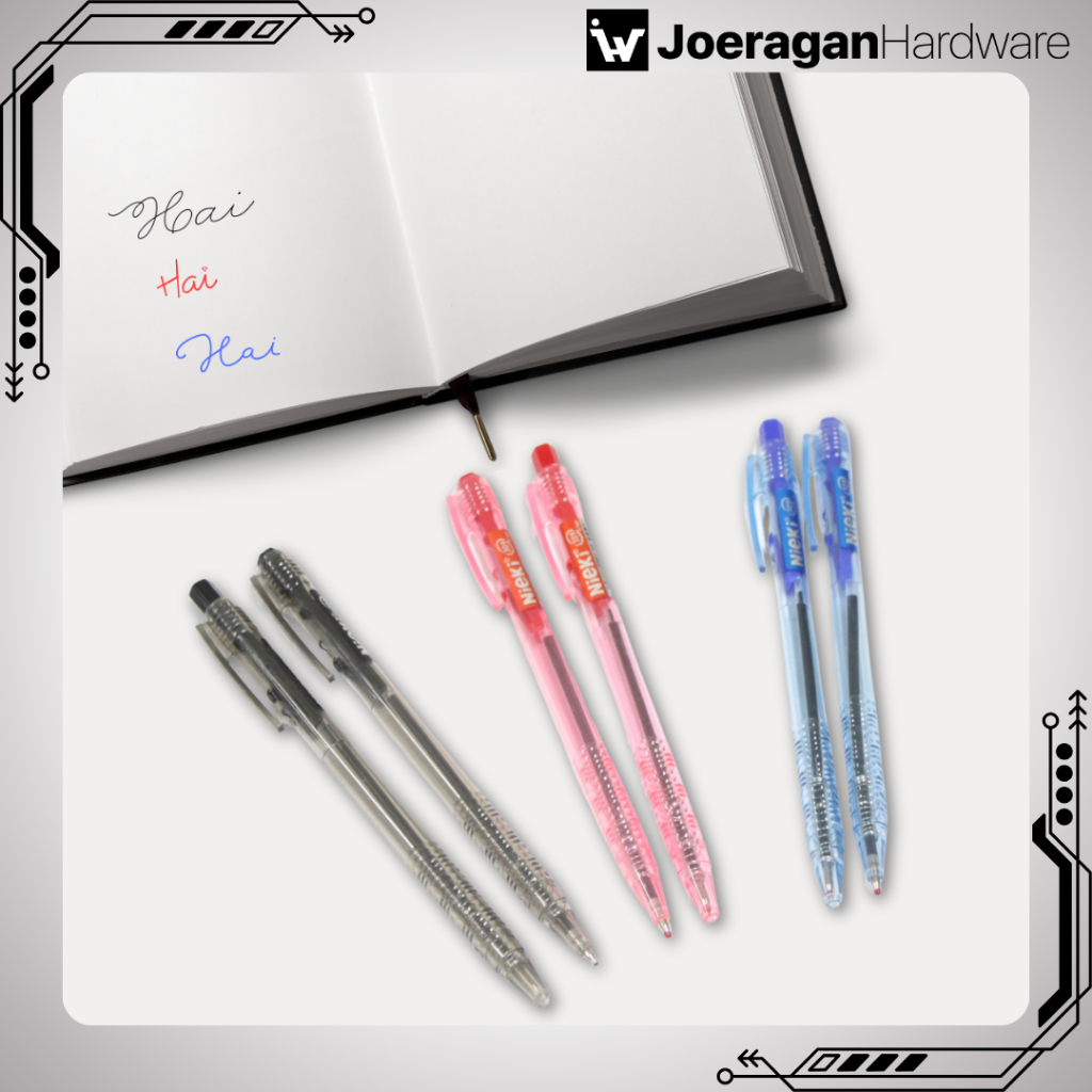 

Alat Tulis Pulpen / Pena 0.7mm Mekanik Neiki Hitam, Biru, Merah