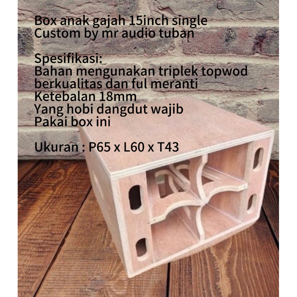 box anak gajah 15 inch single