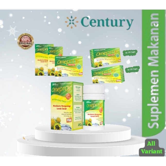 Omepros 30 & 60 Soft Kapsul/ Omepros mini 10 & 30 soft kapsul / Suplemen / Omega 3 / Kolesterol / Ja