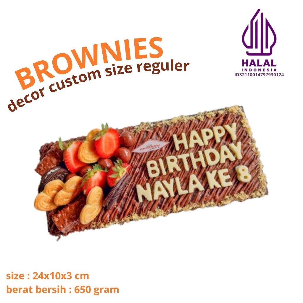 

PAPAREN BROWNIES DECOR CUSTOM | REGULER SIZE