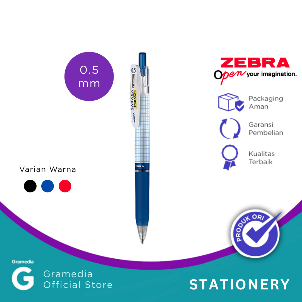 

Gramedia - ZEBRA SARASA MARK ON 0.5 BLUE