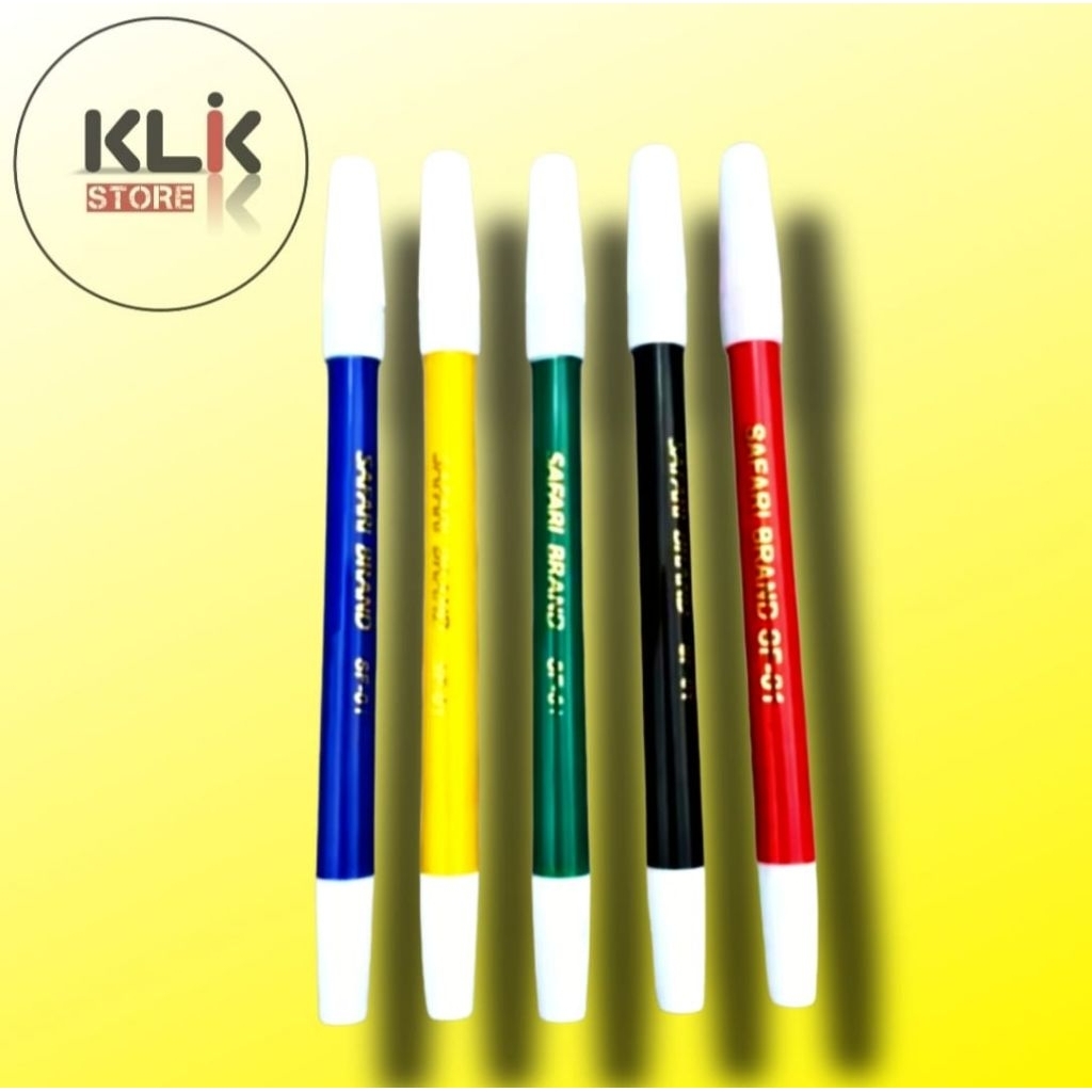 

(Ecer / 1pcs) Spidol Kecil Safari Brand SF-01 Warna Hitam Biru Hijau Kuning Merah
