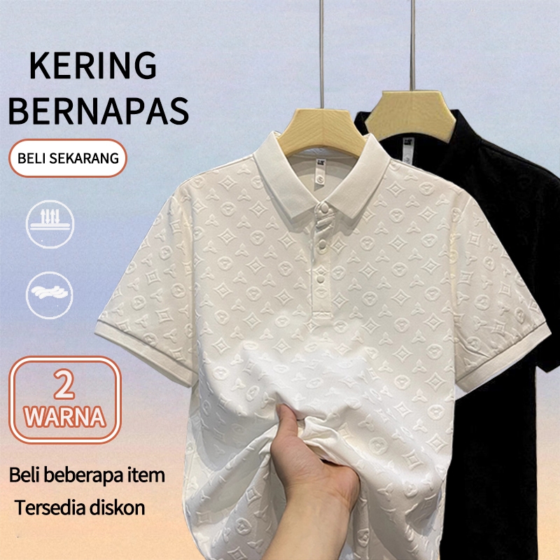 kaos polos oversize pria anak laki laki baju kerja premium kerah prla