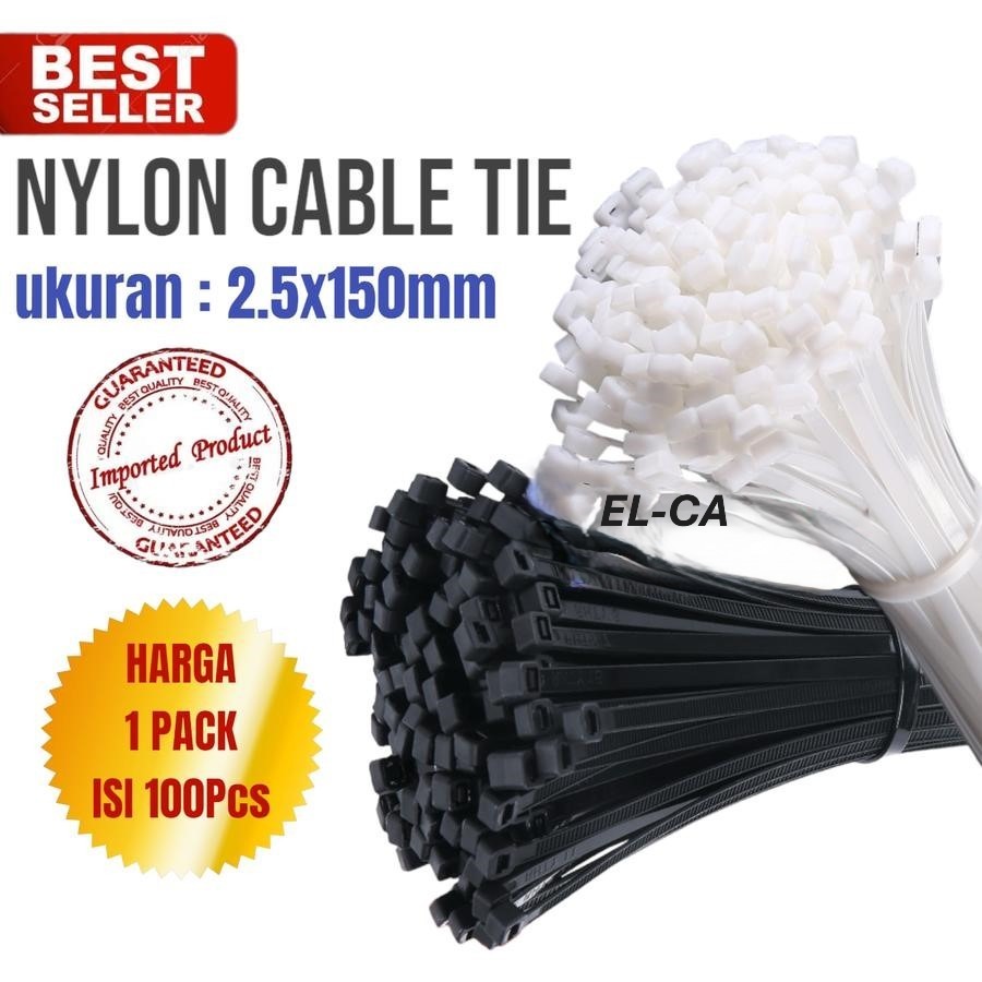 

Kabel Ties 2,5x150mm Cable Tie/Kabel Tie/Cable Ties Pengikat Kabel