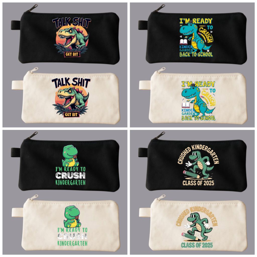 

Tempat pensil gambar dinosaurus/Tempat alat tulis/Tempat pensil kanvas tebal/Tepak/Tempat hp/Tempat kosmetik/Tempat kartu kartu