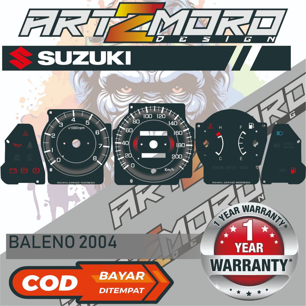 PAPAN SPEEDOMETER CUSTOM SUZUKI BALENO 2004