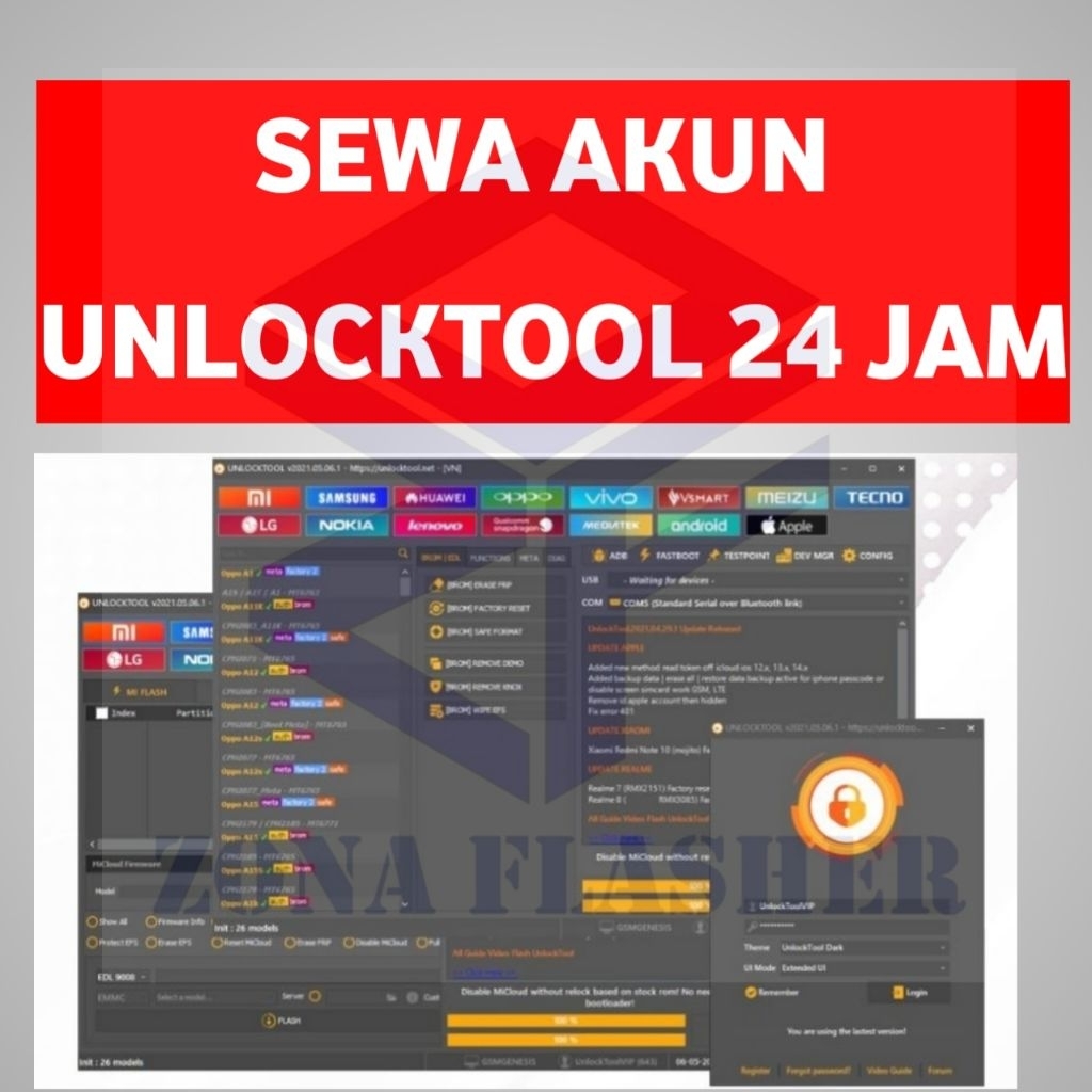 [Fast Respon] Sewa UnlockTool / Unlock Tool 6 Jam Fast