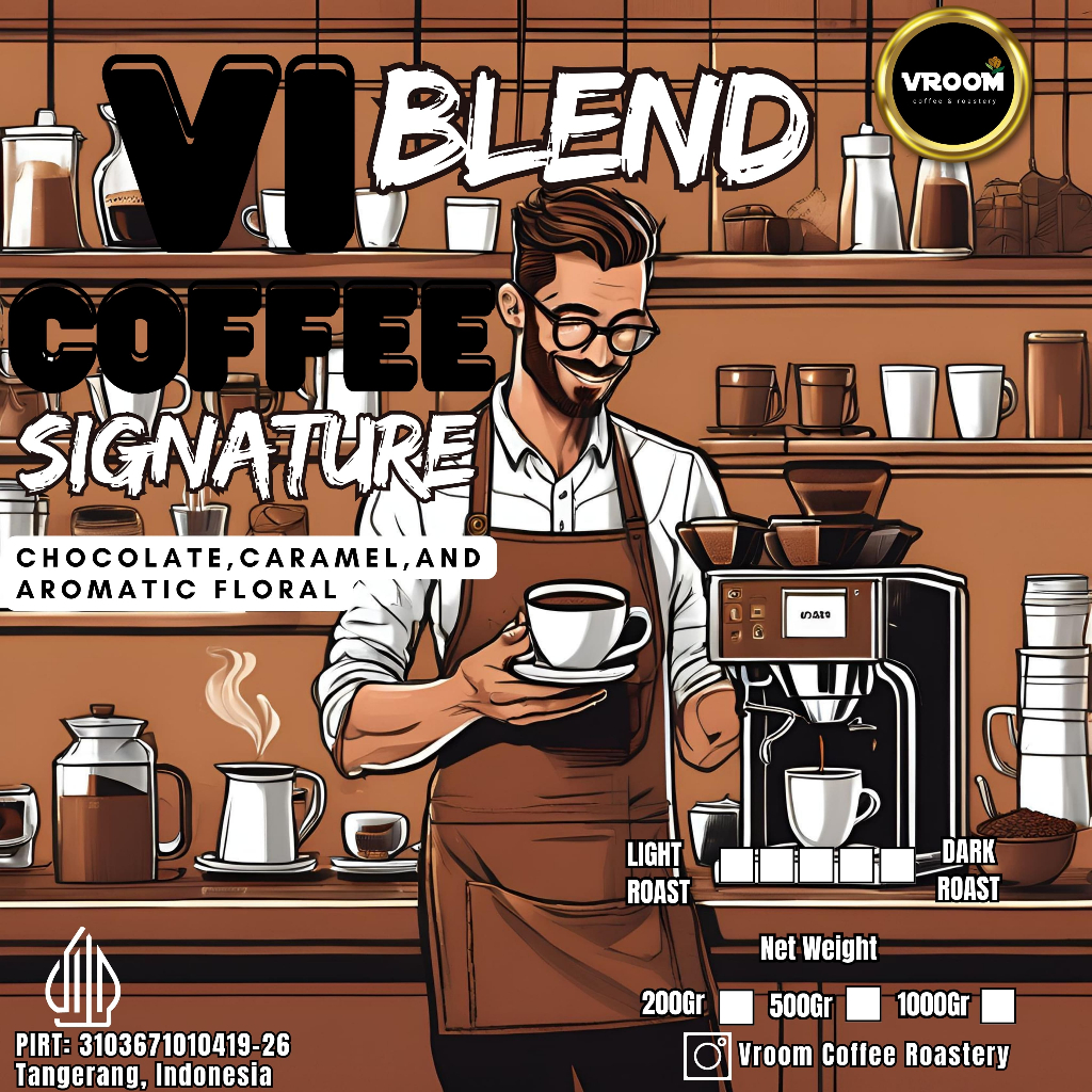 

Coffee Vi House Blend Roasted Bean Biji Matang Bubuk 200Gram