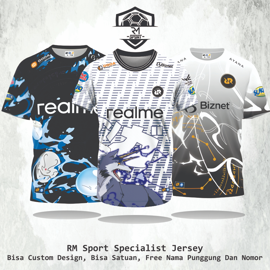 Jersey RRQ x Tensura Baju Kaos Team RRQ x Slime Terbaru 2025