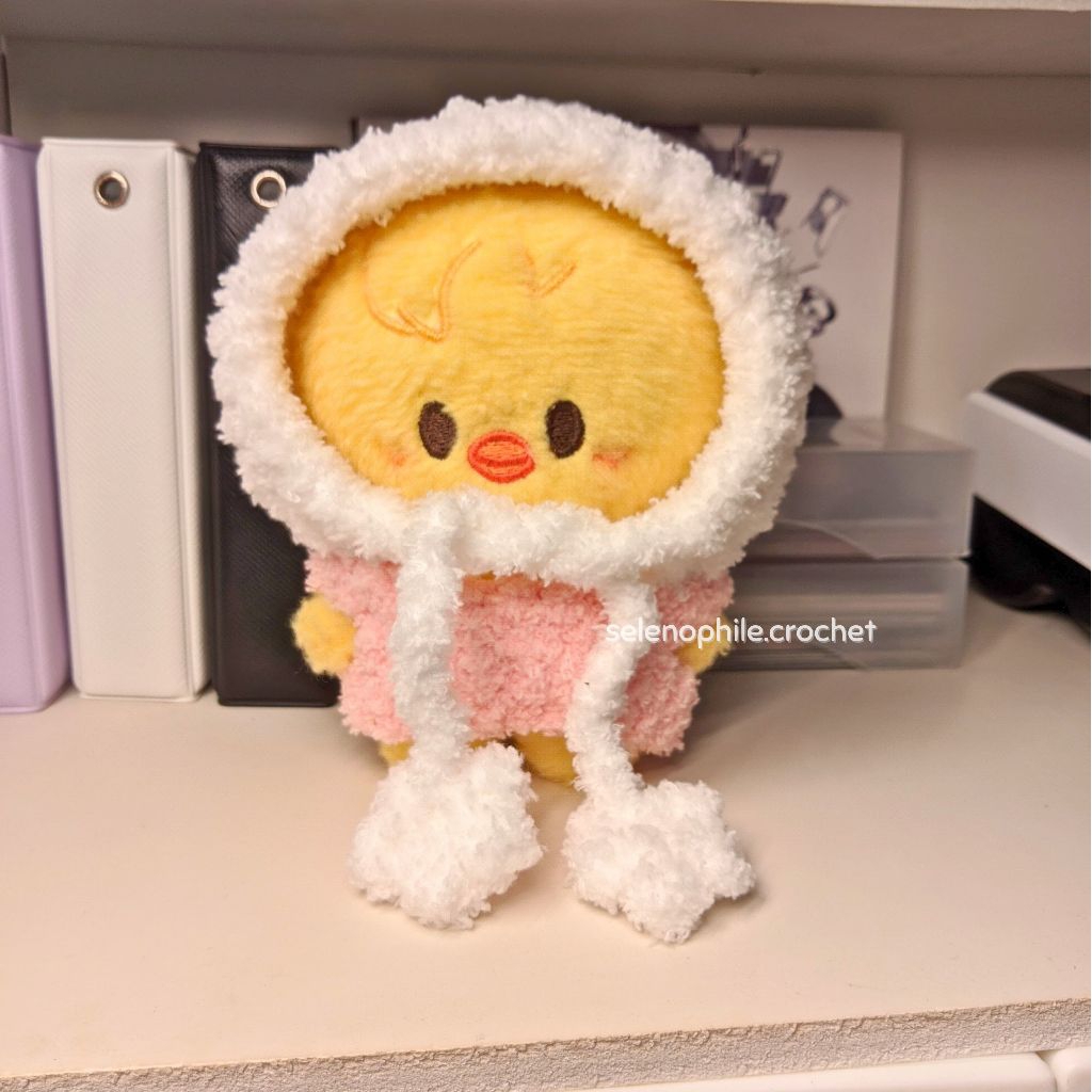 Star Hoodie for skzoo plush 10cm l l Skzoo Denimalz NCT Clothes Doll l 10cm Kpop Crochet Clothes Dol