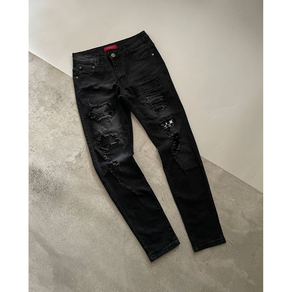 RUCAS Season 9 Grand Combination Python Leather Jeans
