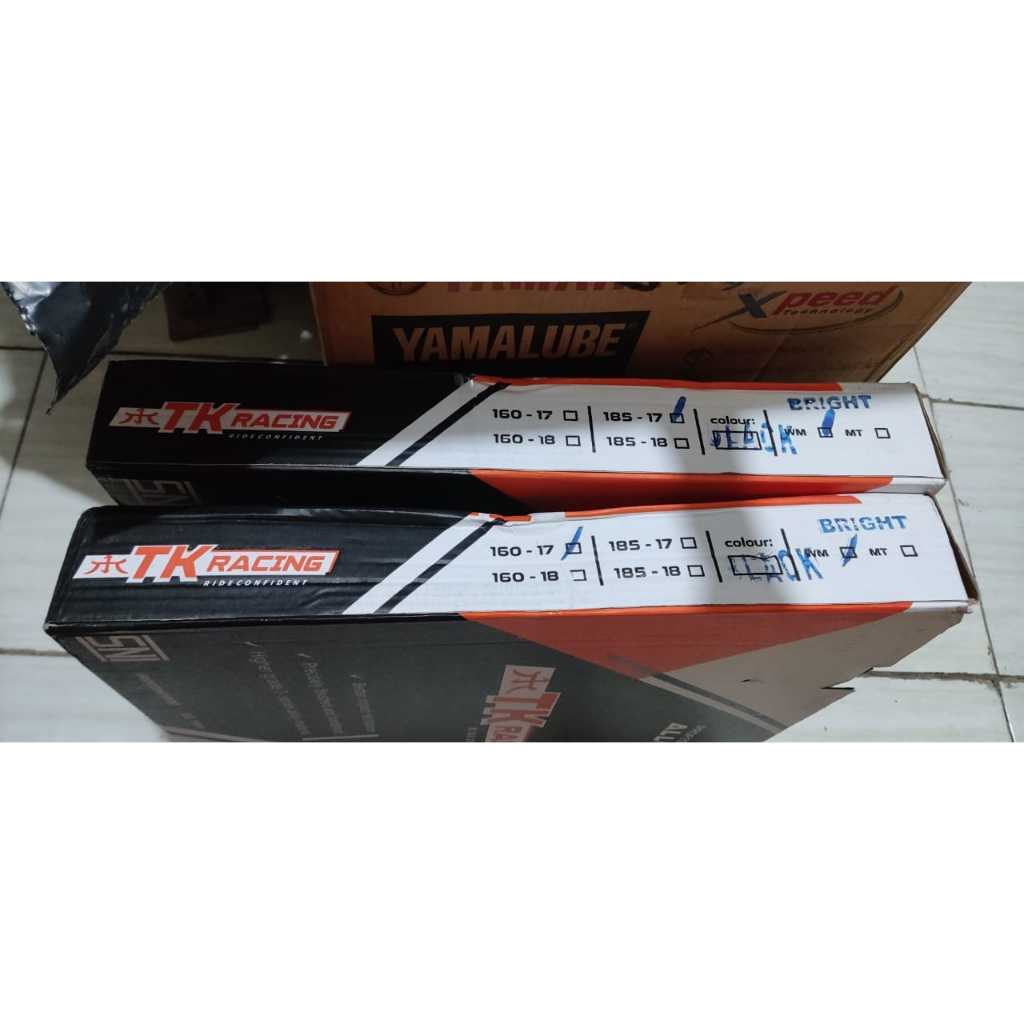 Velg jari ruji kawat TK Bright 17 x 160 / 185 Hole 36 Black HITAM mengkilat glossy WM TK RACING RING