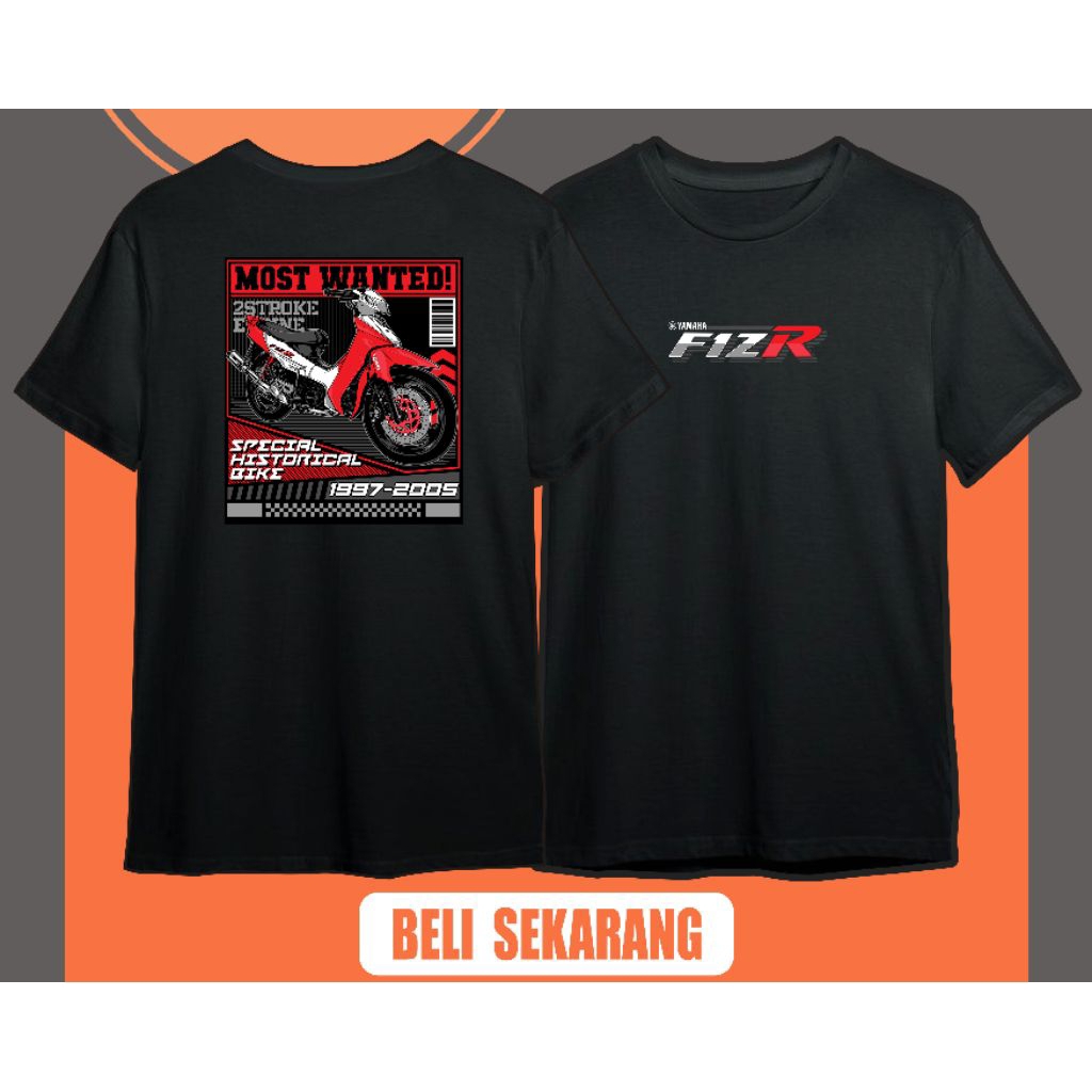 Kaos Pria Wanita Dewasa Motif FIZ R Vol 1 / Motif 2 Stroke / Jumbo / Kaos Distro Premium