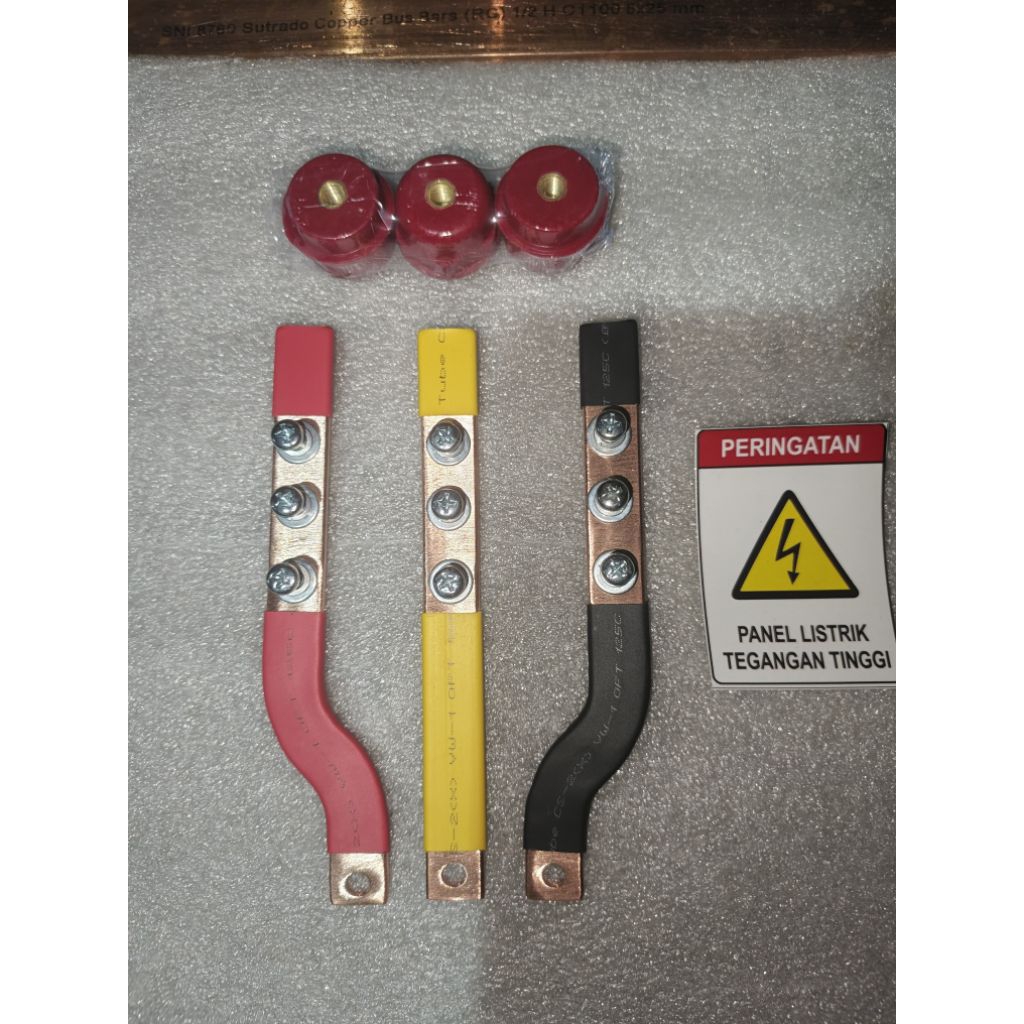 BUSBAR 3×15 RST PANJANG 15 CM UNTUK MCCB 30A/100A