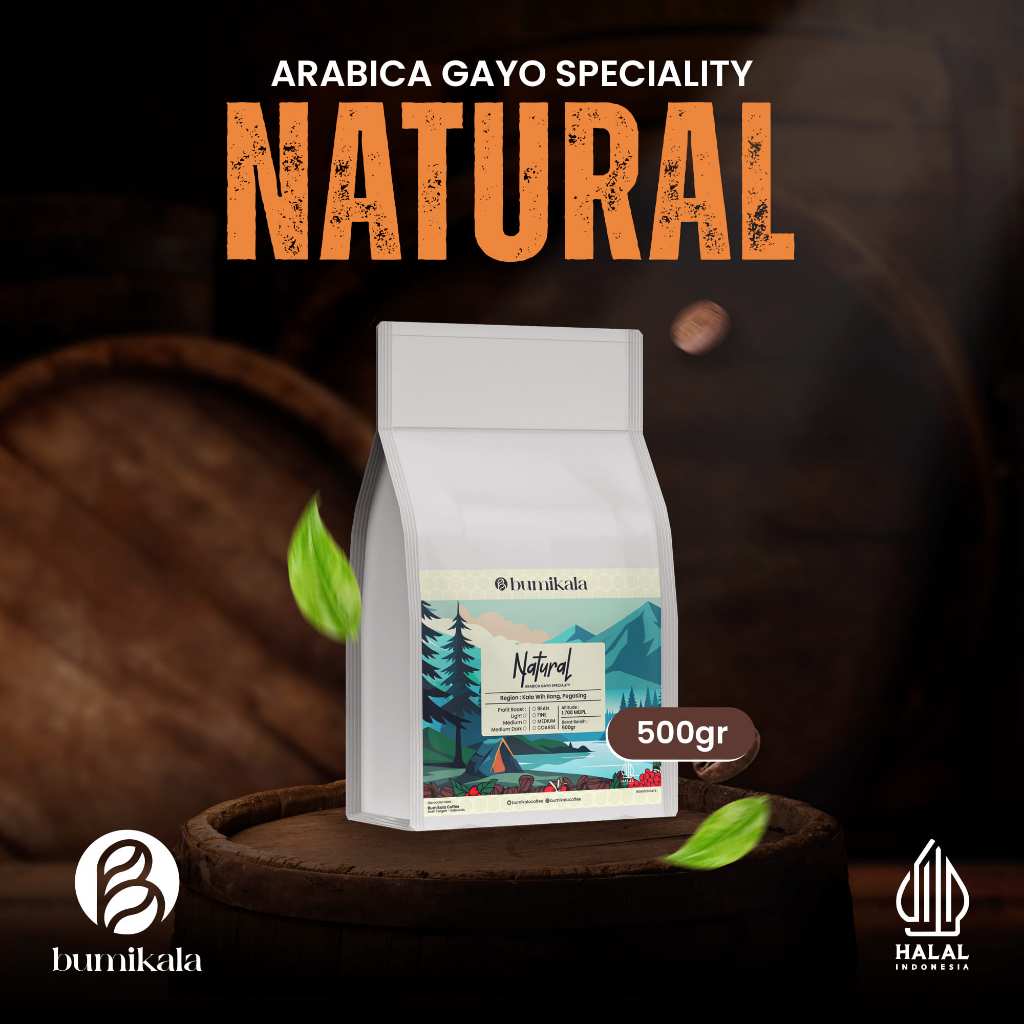 

KOPI ARABIKA GAYO Specialty NATURAL PROSES | KEMASAN 500 Gram