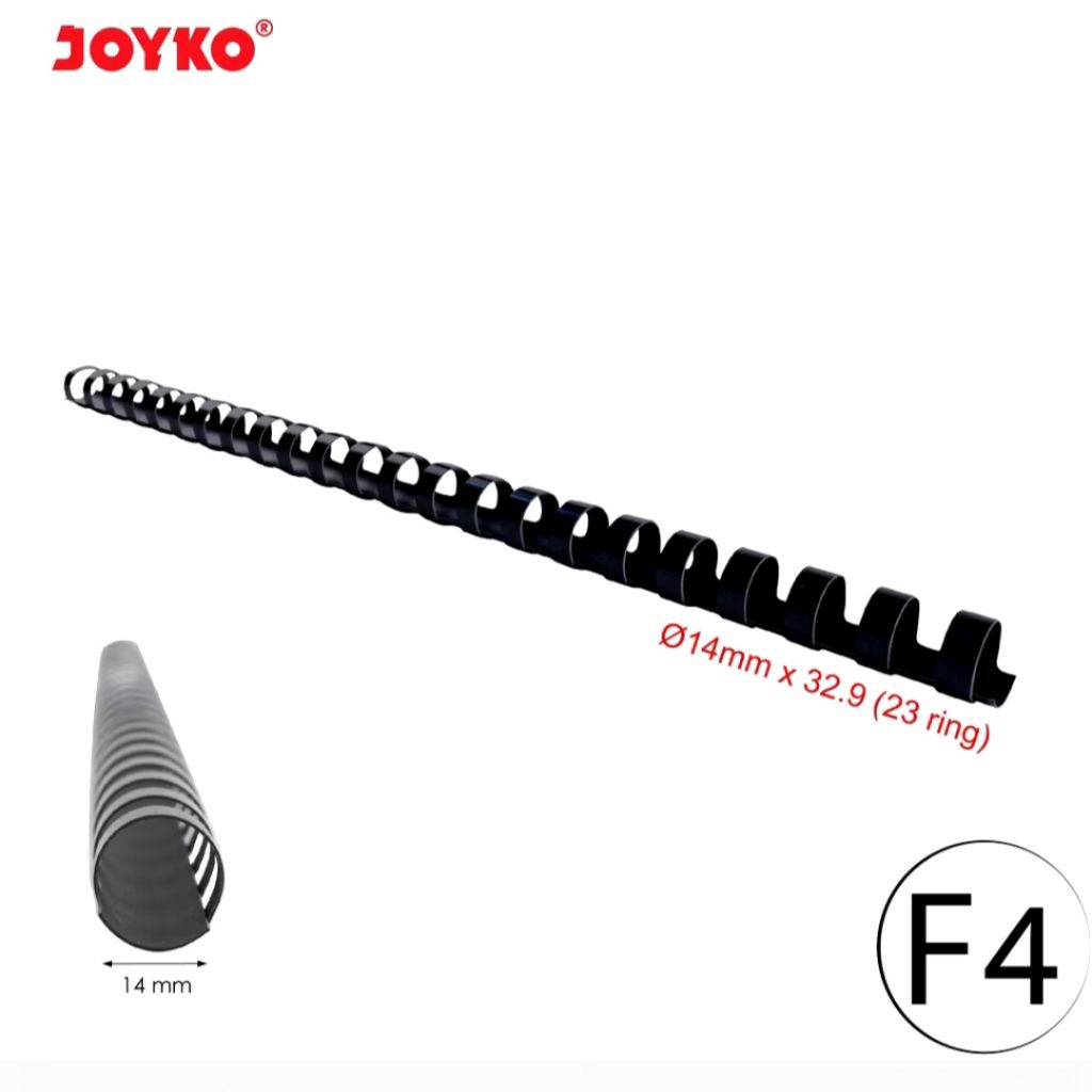 

Joyko RPC-23-14 Ring Plastik Comb Folio Uk.14mm Round / Spiral Jilid F4 / Ring Jilid F4 Uk.14mm