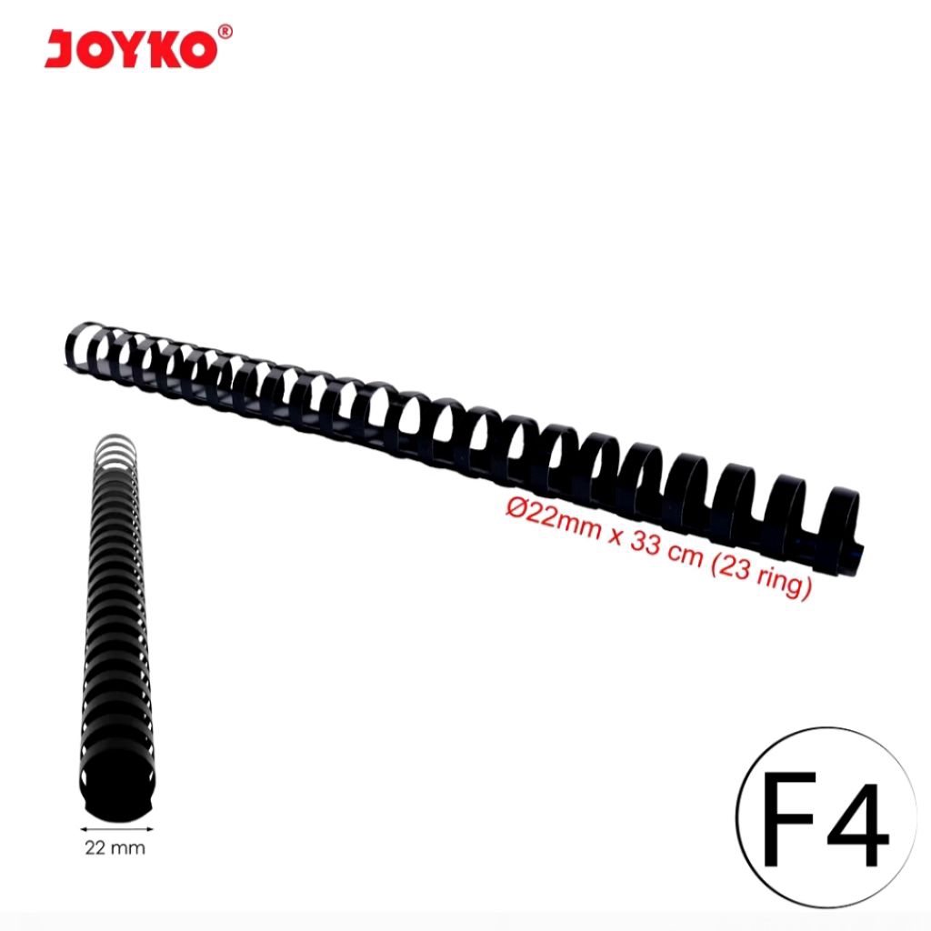 

Joyko RPC-23-22 Ring Plastik Comb Folio Uk.22mm Round / Spiral Jilid F4 / Ring Jilid F4 Uk.22mm