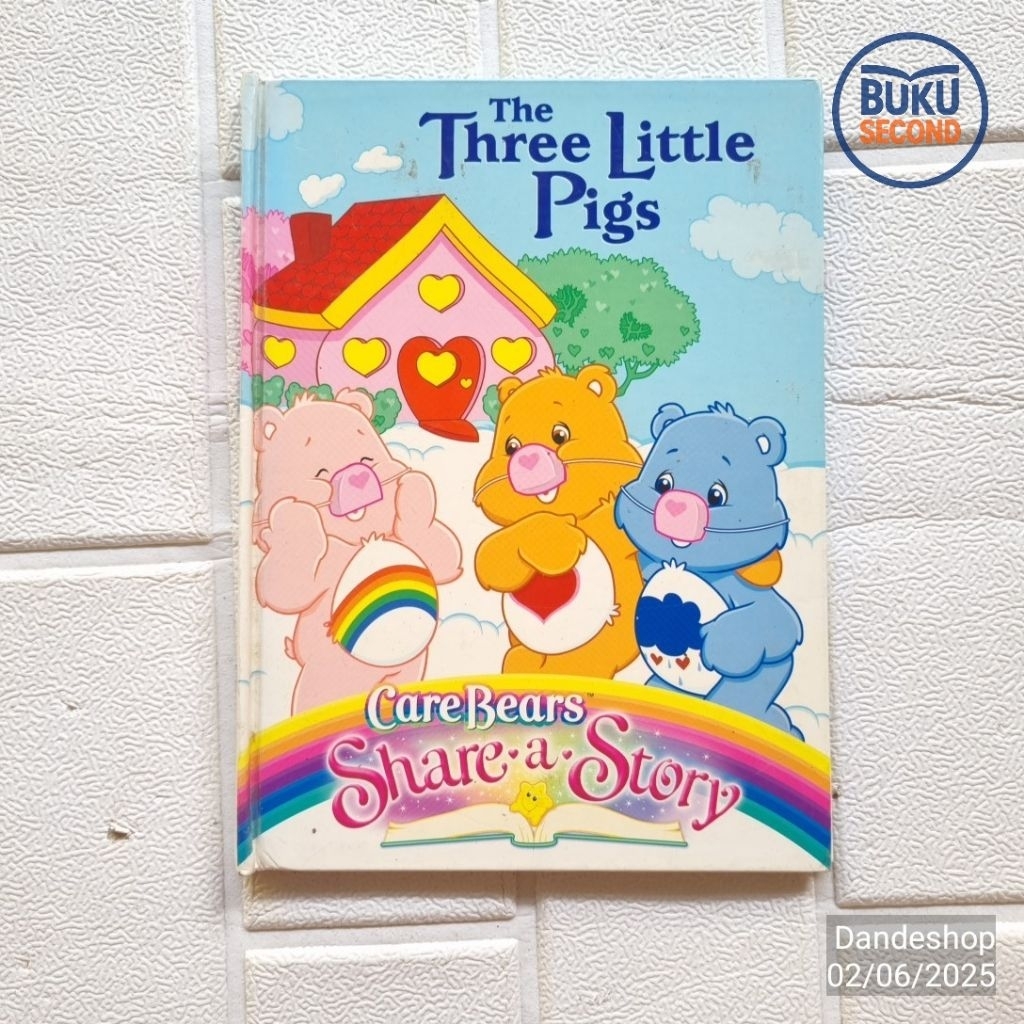 The Three Little Pigs - Care Bears Share a Story HARDCOVER - Buku Cerita Anak Bekas Preloved