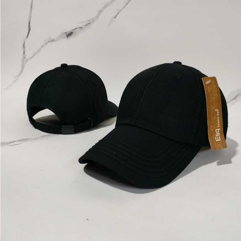 topi hitam polos pria