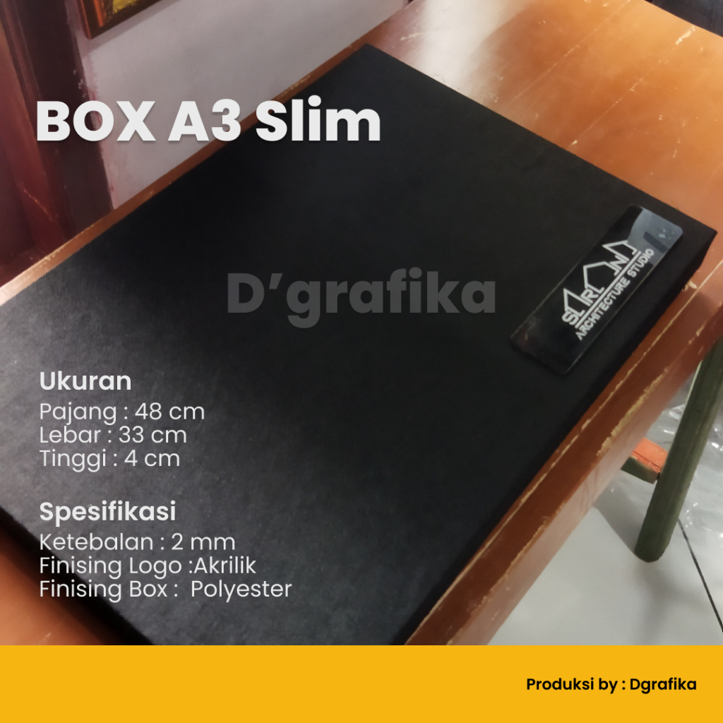 

BOX A3 | Slim | 48x33x4cm || BOX ARSITEKTURE / HAMPERS / BOX AESTETIK