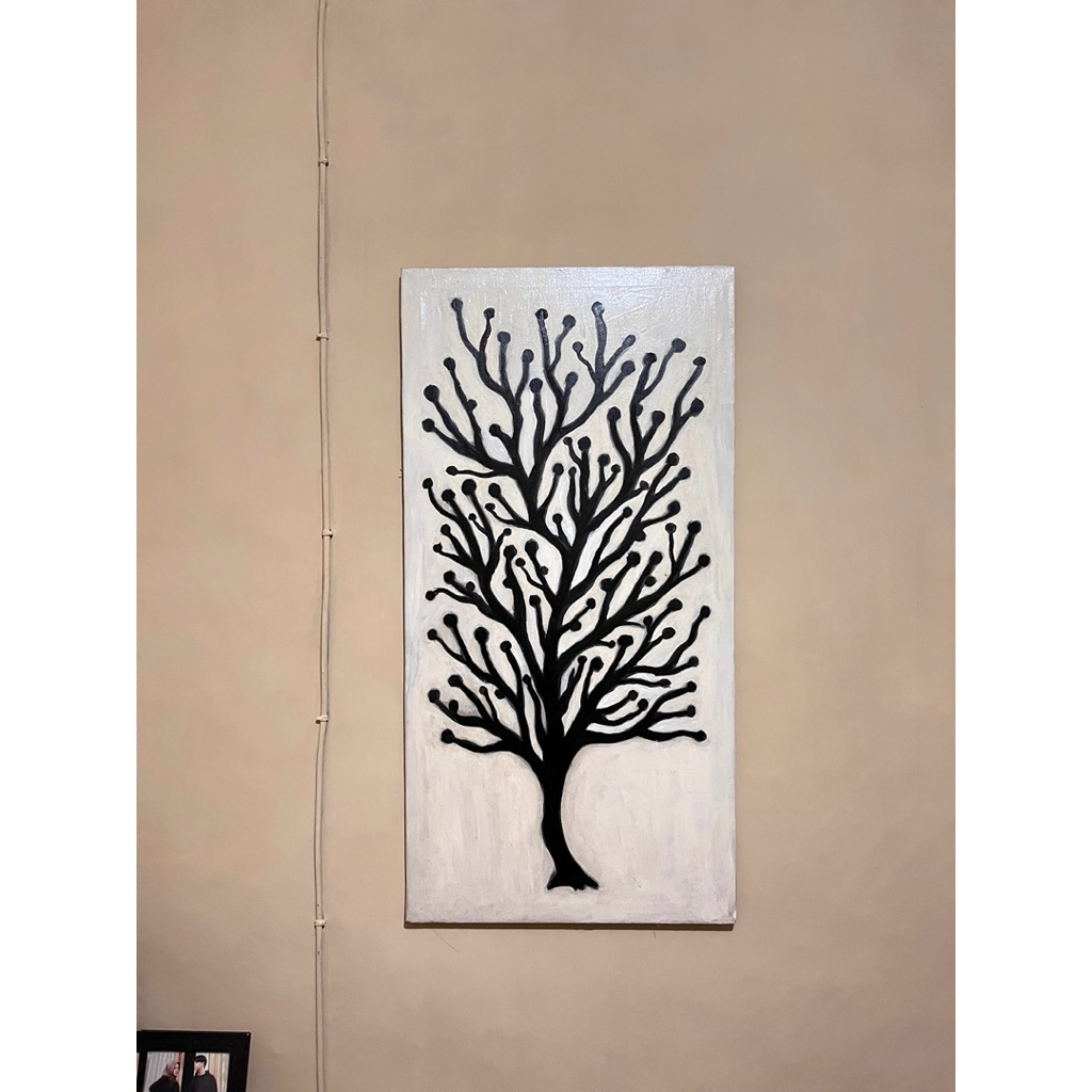 Lukisan tangan asli jumbo ranting pohon