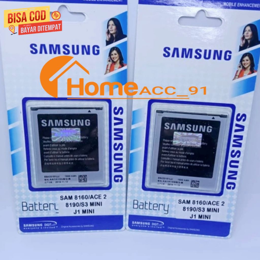 Baterai Batre Samsung Galaxy J1 Mini J1105 Battery Batrei Batrai Batere
