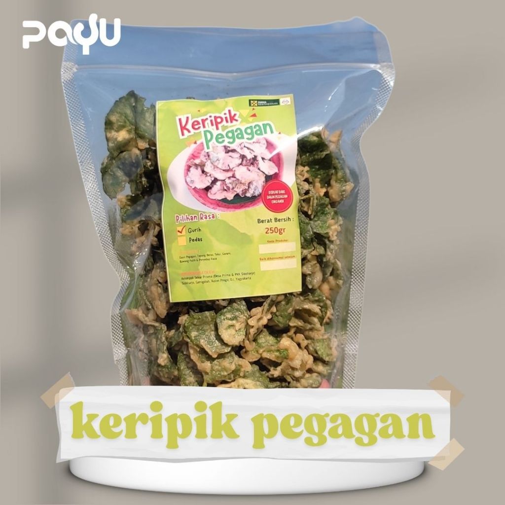 

Keripik daun Pegagan | Regedek | Centella asiatica renyah 250gr