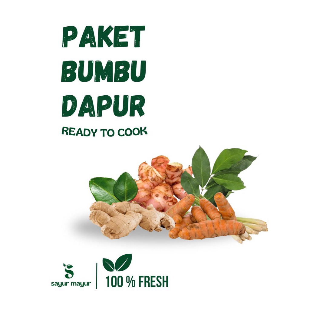 

Paket Bumbu Dapur (Jahe, Kunyit, Lengkuas, Daun Salam, Daun Jeruk, Sereh)