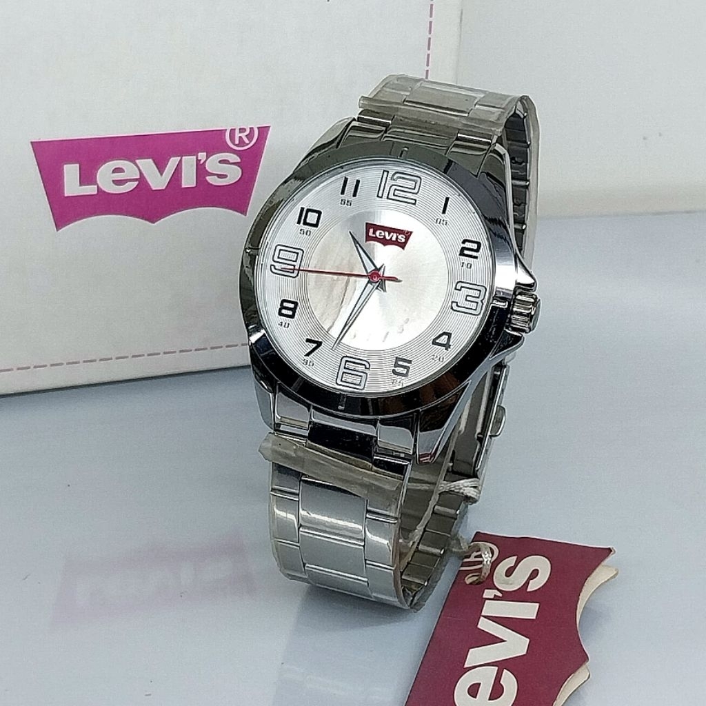 Jam Tangan Levis Pria Stainless Steel Original Waterproof Garansi 2 Tahun
