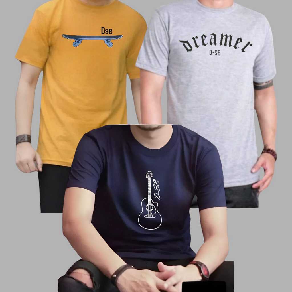 Kaos d-se original Paket 3pcs Kaos Distro Kaos Cowok Baju Distro Pria