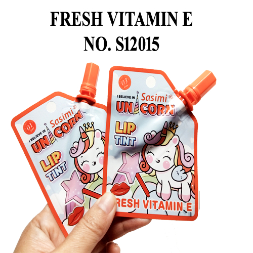 Lip Tint Sachet Unicorn Fresh Vitamin E-Lipstik Fresh Vitamin E-Lip Tint sachet Vitamin E-Murah