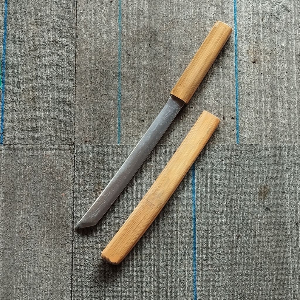 Katana Kayu Samurai Anime Sasuke, Katana pendek Panjang 50cm