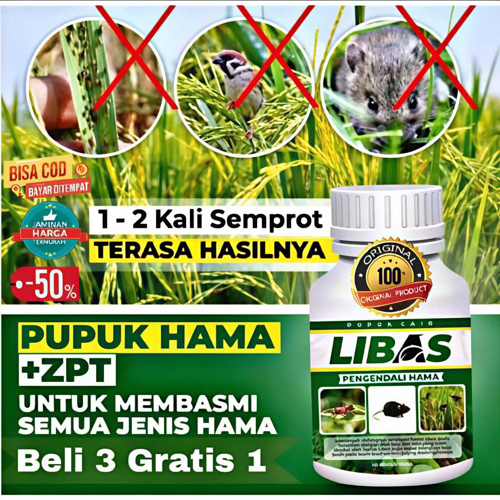 BELI 3 GRATIS 1 Pupuk Libas Pembasmi Hama / Pupuk Libas Original 100ML